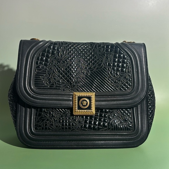 Versace Handbags - GIANI Versace  Medusa Authentic Icon Quilted & Patent hand bag